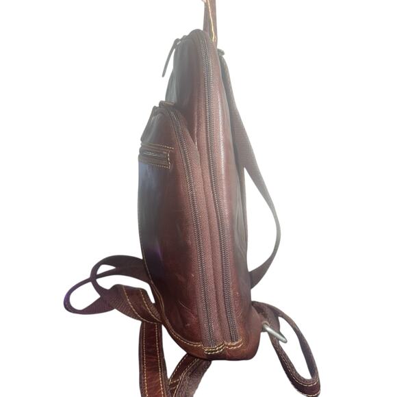 Jack Georges Brown Leather Backpack Bag voyager collection heritage leather main image 9